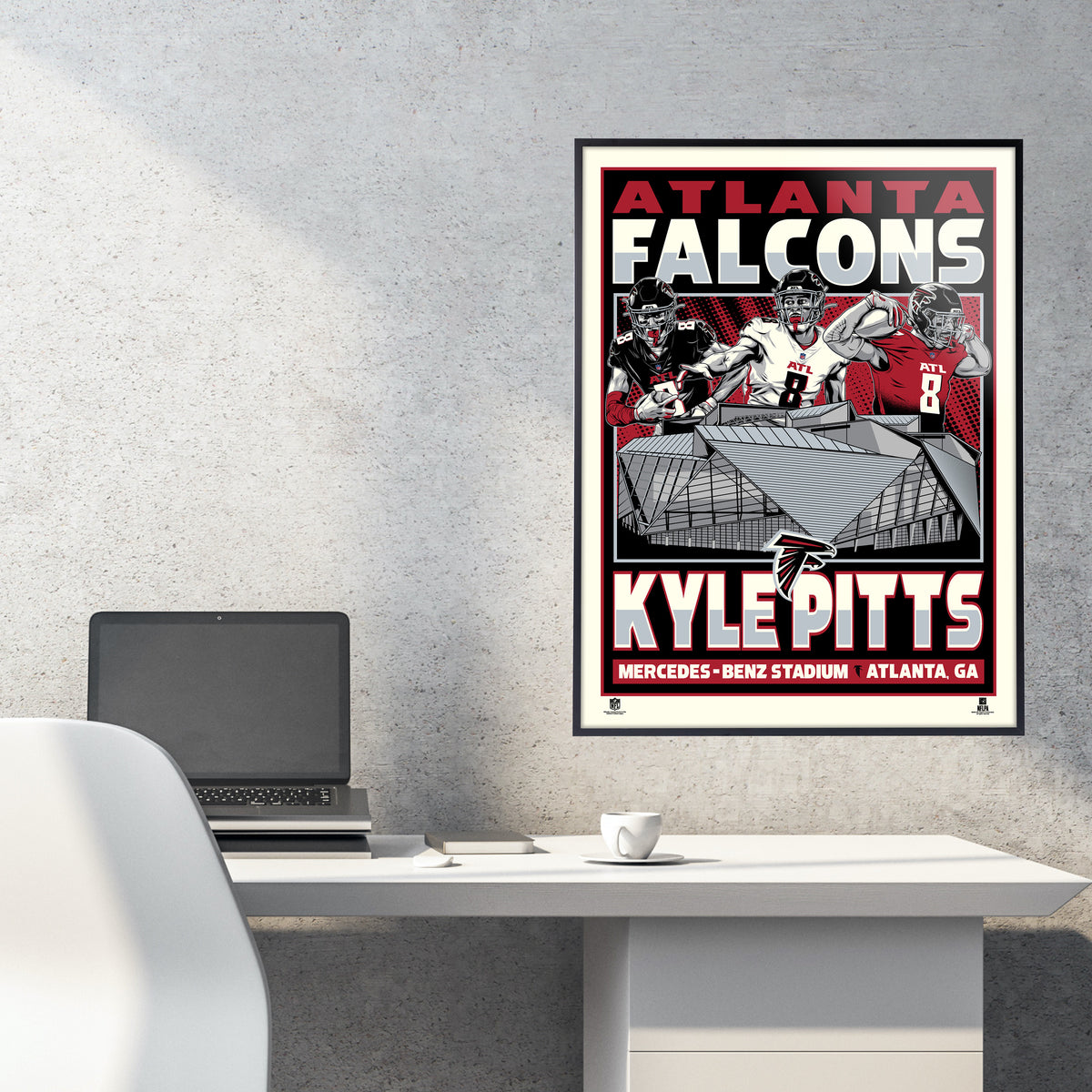 NFL Atlanta Falcons - Kyle Pitts 21 Wall Poster, 22.375 x 34