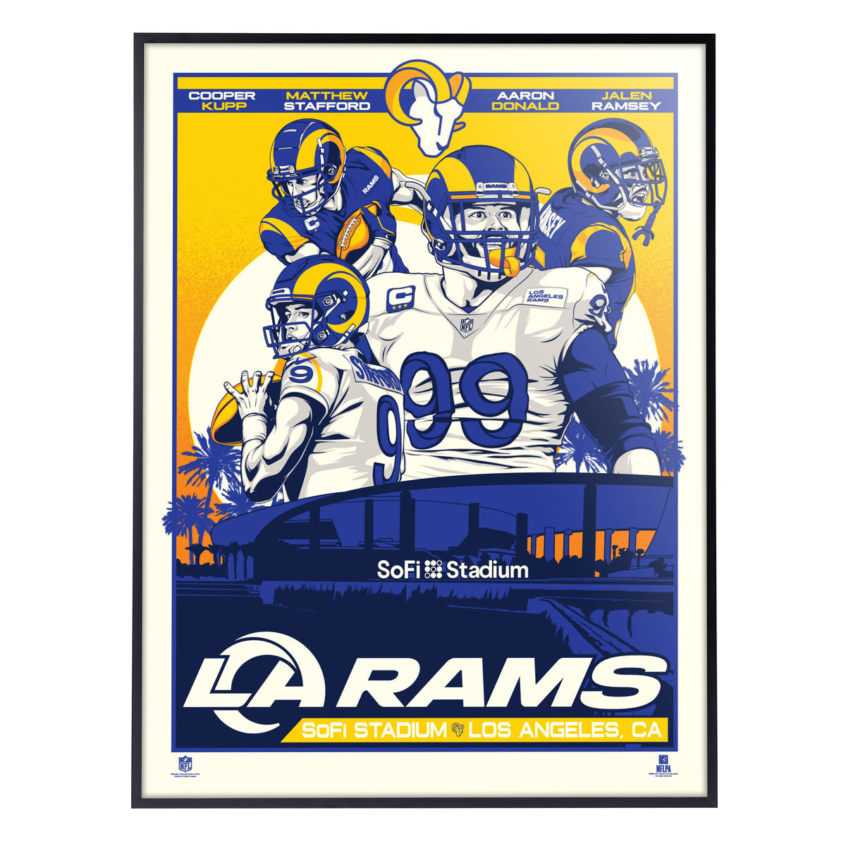 Los Angeles Rams '21 Star Players 18x24 Serigraph – Phenom Gallery