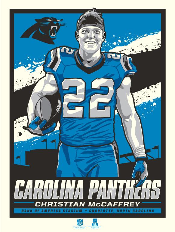 Phenom Gallery Carolina Panthers Christian McCaffrey 18' x 24