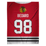 Sleep Squad Chicago Blackhawks Connor Bedard 60” x 80”  Raschel Plush Blanket