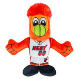 Bleacher Creatures Miami Heat Burnie 8" Mascot Kuricha Plush (Association Jersey White Uniform)