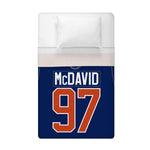 Sleep Squad Edmonton Oilers Connor McDavid 60” x 80”  Raschel Plush Blanket