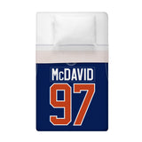 Sleep Squad Edmonton Oilers Connor McDavid 60” x 80”  Raschel Plush Blanket