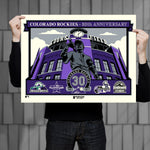 Phenom Gallery Colorado Rockies 30th Anniversary 18" x 24" Deluxe Framed Serigraph