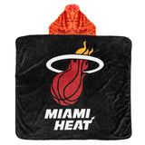 Sleep Squad Miami Heat Burnie 60” x 50” Hooded Raschel Throw Blanket