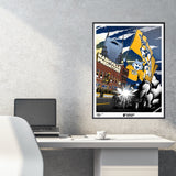 Phenom Gallery Nashville Predators Gnash Mascot 18" x 24" Deluxe Framed Serigraph