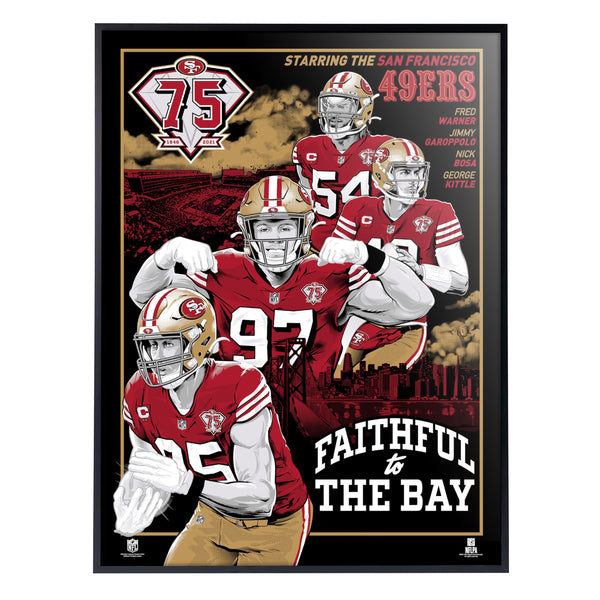 San Francisco 49ers 75th Anniversary Movie Poster 18x24 Serigraph –  Phenom Gallery