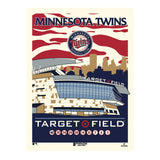 Phenom Gallery Minnesota Twins Target Field 18" x 24" Deluxe Framed Serigraph