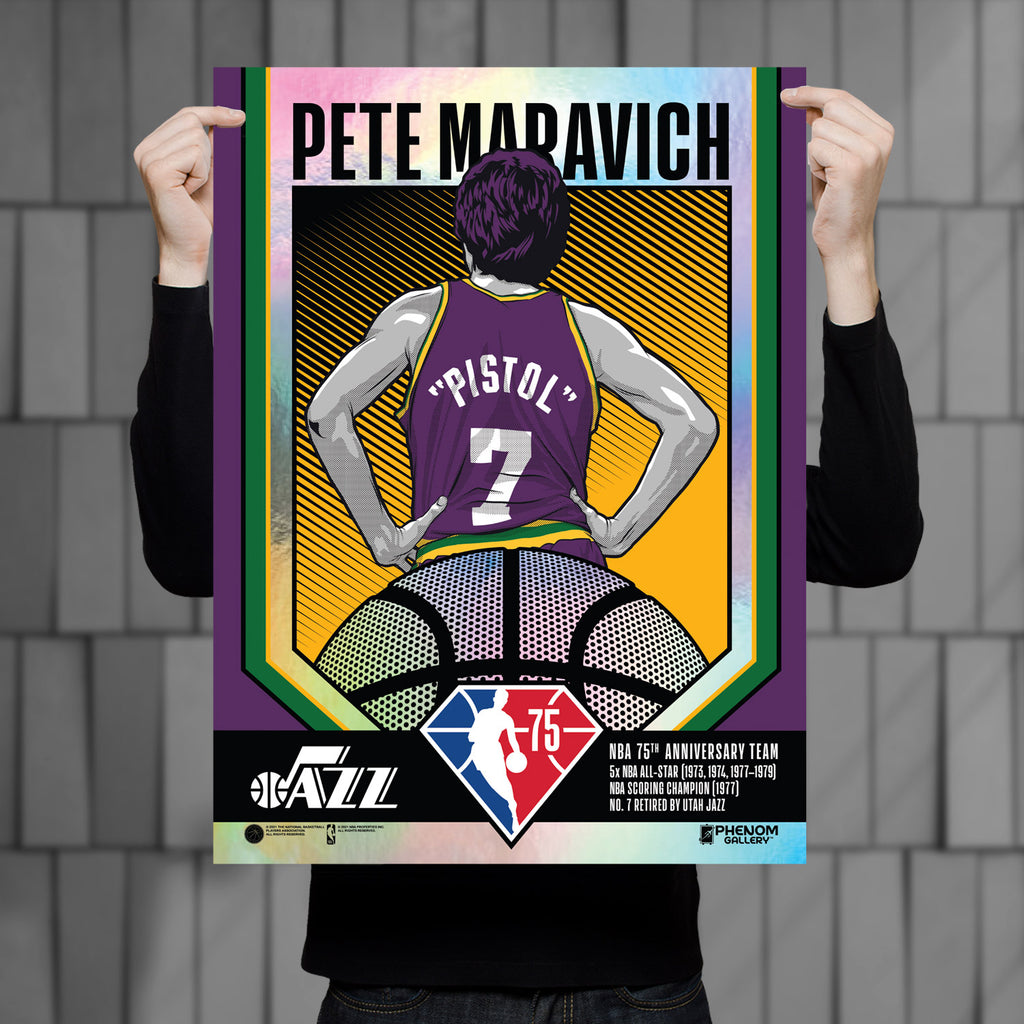 Phenom Gallery Utah Jazz 75th Anniversary Pistol Pete Maravich 18
