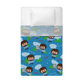 Sleep Squad Bob Ross 60” x 80” Raschel Plush Blanket