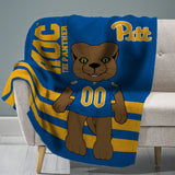 Sleep Squad Pittsburgh Panthers Roc the Panther 60” x 80” Raschel Plush Blanket